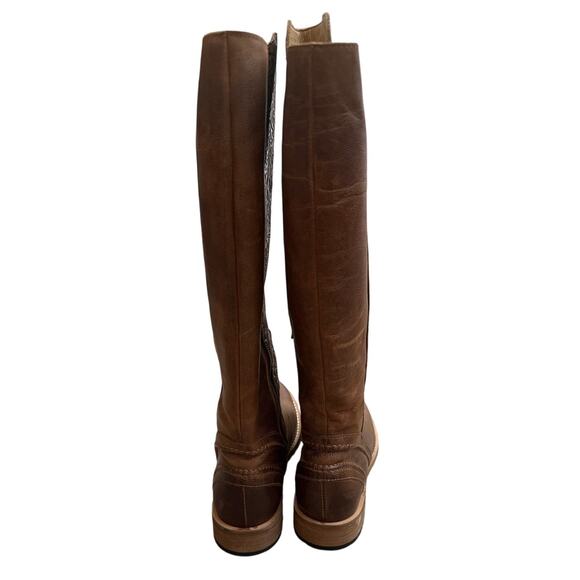 Lucchese Spirit Cowboy Boots Floral Tooled Leather Boots Size 8.5 Handcrafted - Picture 8 of 10